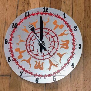 Animals with antlers and horns mirror clock
